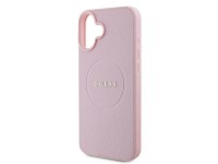 Guess Grained Gold Ring MagSafe iPhone 16 Plus Case - Pink Guess Grained Gold Ring MagSafe iPhone 16 Plus Case - Pink