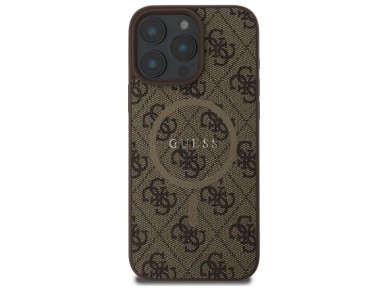 Guess 4G Ring Classic Logo MagSafe Case for iPhone 16 Pro Max - Brown Guess 4G Ring Classic Logo MagSafe Case for iPhone 16 Pro Max - Brown
