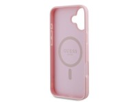 Guess Grained Gold Ring MagSafe iPhone 16 Plus Case - Pink Guess Grained Gold Ring MagSafe iPhone 16 Plus Case - Pink