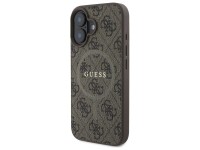 Capa Guess 4G Ring Classic Logo MagSafe para iPhone 16 - Marrom Capa Guess 4G Ring Classic Logo MagSafe para iPhone 16 - Marrom