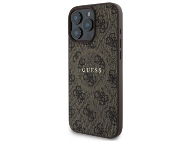 Guess 4G Ring Classic Logo MagSafe Case for iPhone 16 Pro Max - Brown Guess 4G Ring Classic Logo MagSafe Case for iPhone 16 Pro Max - Brown