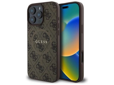 Guess 4G Ring Classic Logo MagSafe Case for iPhone 16 Pro Max - Brown Guess 4G Ring Classic Logo MagSafe Case for iPhone 16 Pro Max - Brown