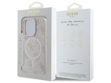 Guess 4G Ring Classic Logo MagSafe Case for iPhone 16 Pro Max - Pink Guess 4G Ring Classic Logo MagSafe Case for iPhone 16 Pro Max - Pink