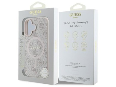 Guess 4G Ring Classic Logo MagSafe iPhone 16 Case - Pink Guess 4G Ring Classic Logo MagSafe iPhone 16 Case - Pink
