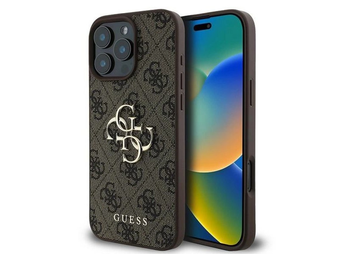 Guess 4G Big Logo Case for iPhone 16 Pro - Brown