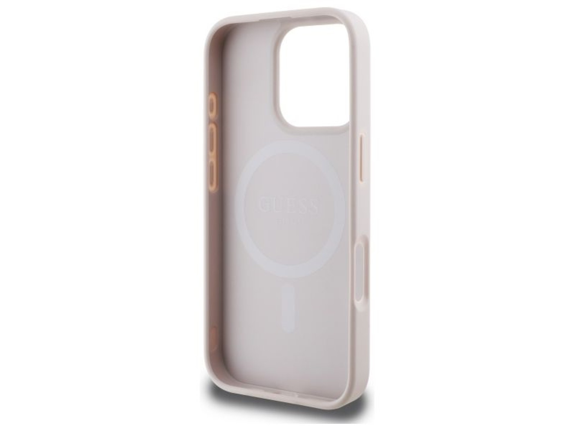 Guess 4G Ring Classic Logo MagSafe Case for iPhone 16 Pro Max - Pink