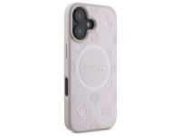 Guess Saffiano Peony Classic Logo MagSafe iPhone 16 Case - Pink Guess Saffiano Peony Classic Logo MagSafe iPhone 16 Case - Pink