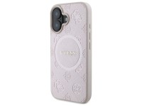 Guess Saffiano Peony Classic Logo MagSafe iPhone 16 Case - Pink Guess Saffiano Peony Classic Logo MagSafe iPhone 16 Case - Pink