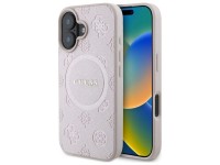 Guess Saffiano Peony Classic Logo MagSafe iPhone 16 Case - Pink Guess Saffiano Peony Classic Logo MagSafe iPhone 16 Case - Pink