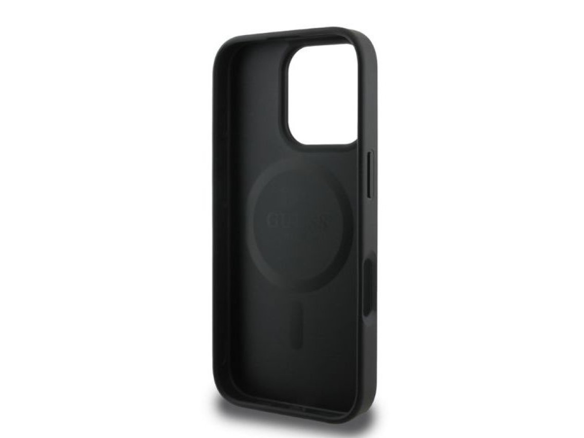 Guess 4G Printed Stripes MagSafe case for iPhone 16 Pro Max - black