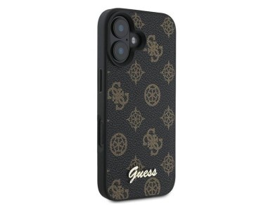 Guess Peony Script MagSafe iPhone 16 Plus Case - Black Guess Peony Script MagSafe iPhone 16 Plus Case - Black
