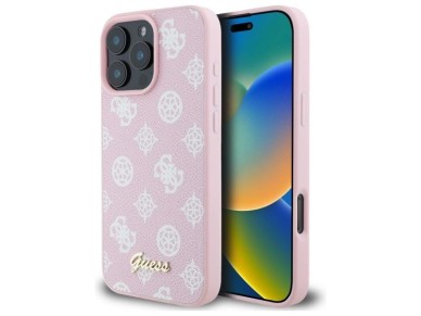 Guess Peony Script MagSafe iPhone 16 Pro Max Case - Pink