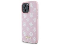 Capa Guess Peony Script MagSafe para iPhone 16 Pro Max - Rosa