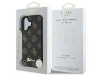 Guess Peony Script MagSafe iPhone 16 Case - Black Guess Peony Script MagSafe iPhone 16 Case - Black
