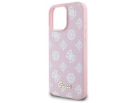 Capa Guess Peony Script MagSafe para iPhone 16 Pro Max - Rosa