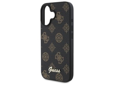 Guess Peony Script MagSafe iPhone 16 Case - Black Guess Peony Script MagSafe iPhone 16 Case - Black