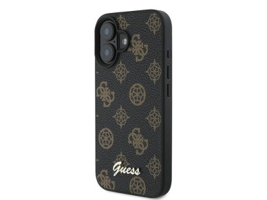 Guess Peony Script MagSafe iPhone 16 Plus Case - Black Guess Peony Script MagSafe iPhone 16 Plus Case - Black
