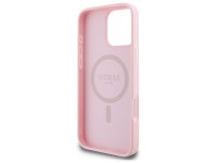 Capa Guess Peony Script MagSafe para iPhone 16 Pro Max - Rosa