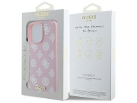 Capa Guess Peony Script MagSafe para iPhone 16 Pro Max - Rosa