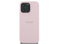 Funda Guess MagSafe con anillo dorado granulado para iPhone 15 Pro Max - Rosa Funda Guess MagSafe con anillo dorado granulado para iPhone 15 Pro Max - Rosa