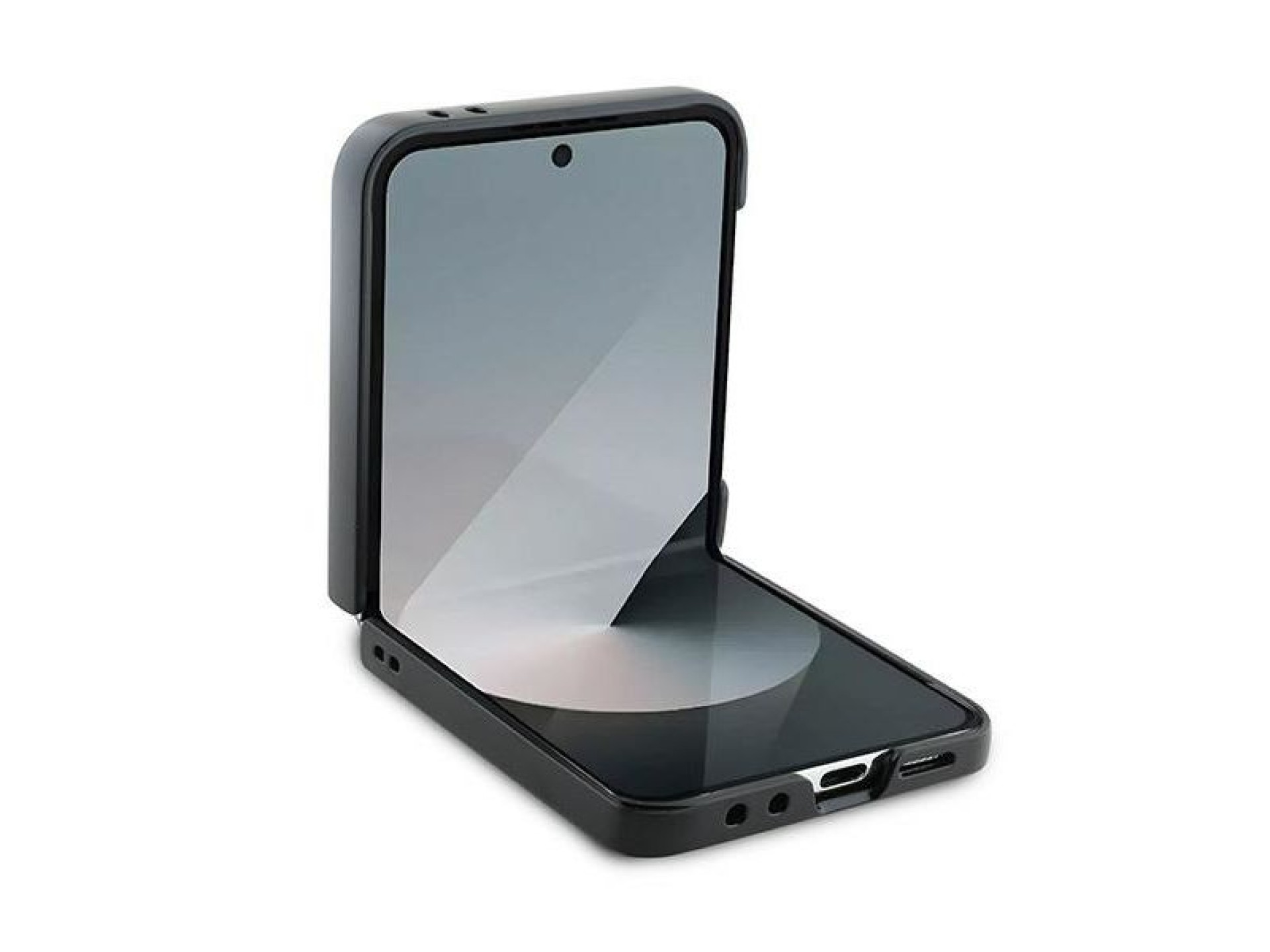 Capa Guess em couro com logo metálico 4G para Samsung Galaxy Z Flip 6 - Marrom