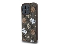 Funda MagSafe Guess Peony On 4G Background para iPhone 16 Pro - marr�n