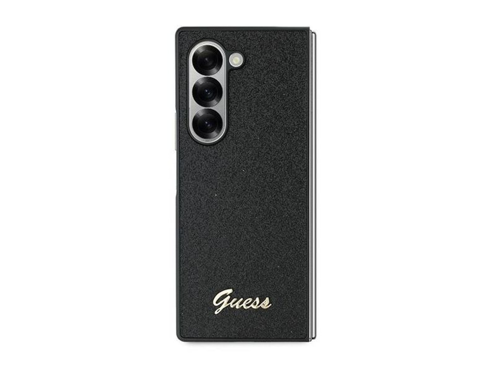 Capa Guess 4G com Glitter e Letras para Samsung Galaxy Z Fold 6 - Preta