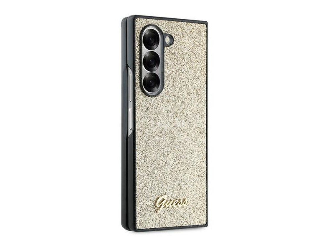 Guess 4G Glitter Script Case for Samsung Galaxy Z Fold 6 - Gold