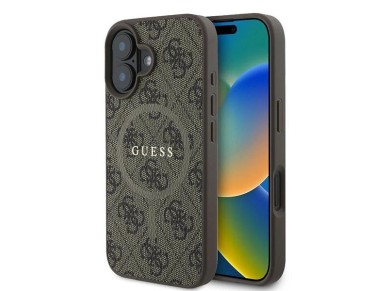 Guess 4G Ring Classic Logo MagSafe iPhone 16 Plus Case - Brown Guess 4G Ring Classic Logo MagSafe iPhone 16 Plus Case - Brown