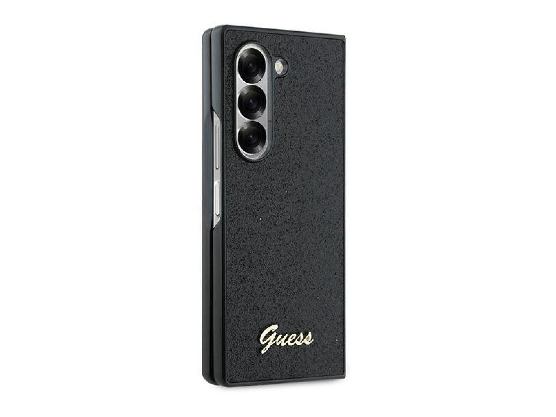 Capa Guess 4G com Glitter e Letras para Samsung Galaxy Z Fold 6 - Preta