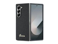 Capa Guess 4G com Glitter e Letras para Samsung Galaxy Z Fold 6 - Preta