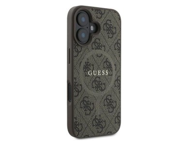 Guess 4G Ring Classic Logo MagSafe iPhone 16 Plus Case - Brown Guess 4G Ring Classic Logo MagSafe iPhone 16 Plus Case - Brown