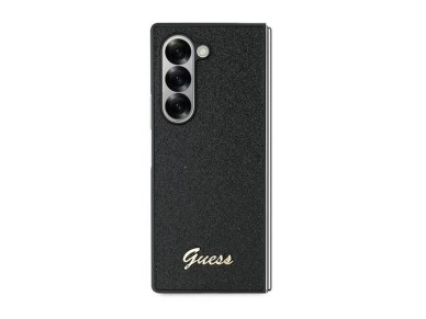 Capa Guess 4G com Glitter e Letras para Samsung Galaxy Z Fold 6 - Preta