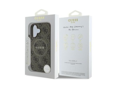 Guess 4G Ring Classic Logo MagSafe iPhone 16 Plus Case - Brown Guess 4G Ring Classic Logo MagSafe iPhone 16 Plus Case - Brown