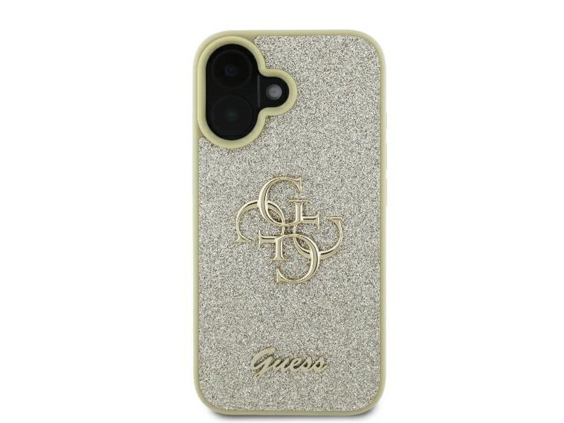 Guess Fixed Glitter Big 4G Case for iPhone 16 Plus - Gold