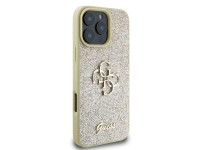 Guess Fixed Glitter Big 4G case for iPhone 16 Pro Max - gold Guess Fixed Glitter Big 4G case for iPhone 16 Pro Max - gold