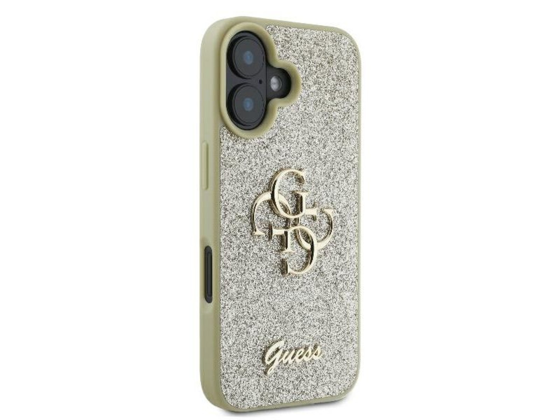Guess Fixed Glitter Big 4G Case for iPhone 16 Plus - Gold