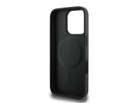 Funda Guess 4G con estampado de rayas y MagSafe para iPhone 16 Pro - negra Funda Guess 4G con estampado de rayas y MagSafe para iPhone 16 Pro - negra