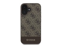 Capa Guess 4G com Listra Inferior para iPhone 16 - Marrom Capa Guess 4G com Listra Inferior para iPhone 16 - Marrom