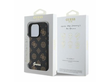 Guess Peony Script MagSafe iPhone 16 Pro Case - Black