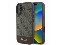 Capa Guess 4G com Listra Inferior para iPhone 16 - Marrom Capa Guess 4G com Listra Inferior para iPhone 16 - Marrom