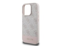 Capa Guess 4G com listra na parte inferior para iPhone 16 Pro Max - Rosa