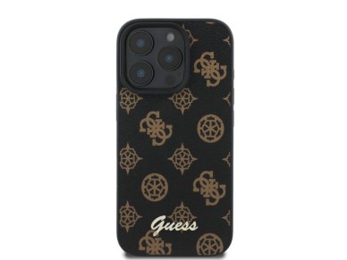 Guess Peony Script MagSafe iPhone 16 Pro Case - Black