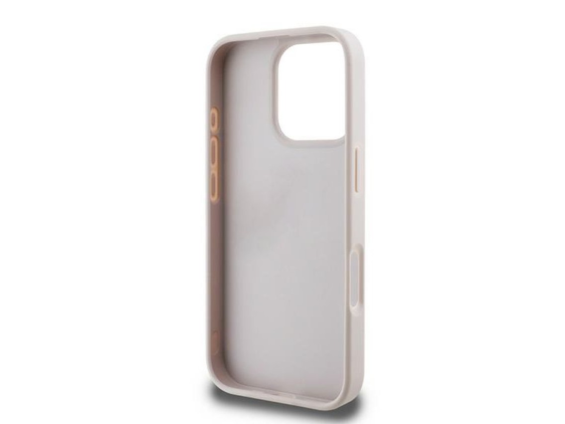 Capa Guess 4G com listra na parte inferior para iPhone 16 Pro Max - Rosa