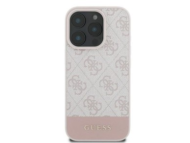 Guess 4G Bottom Stripe Case for iPhone 16 Pro Max - Pink