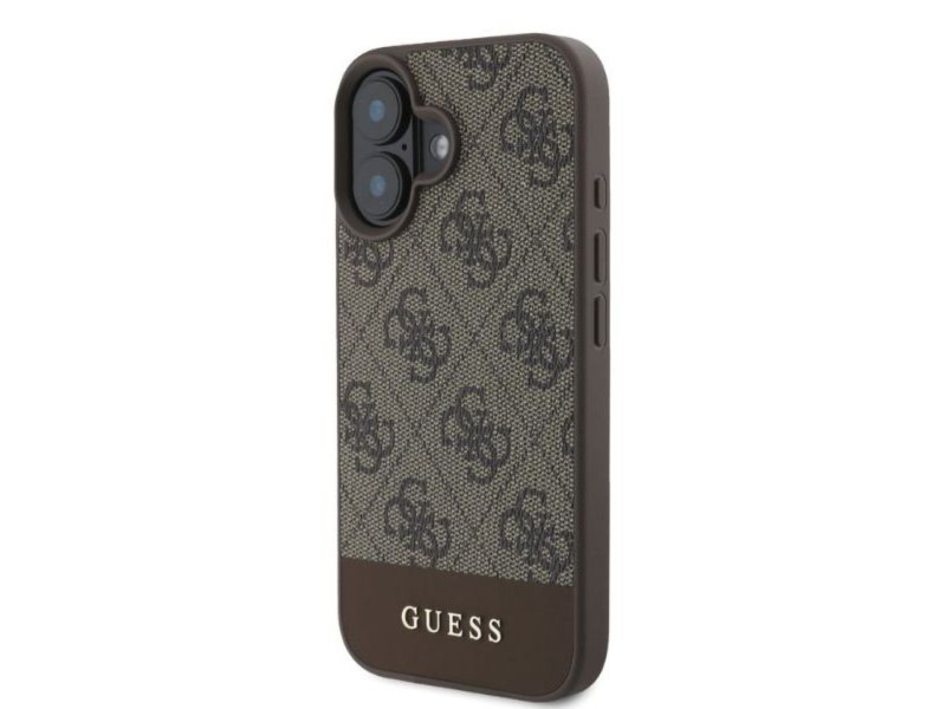Capa Guess 4G com Listra Inferior para iPhone 16 - Marrom
