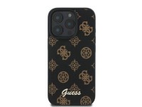 Capa Guess Peony Script MagSafe para iPhone 16 Pro - Preta