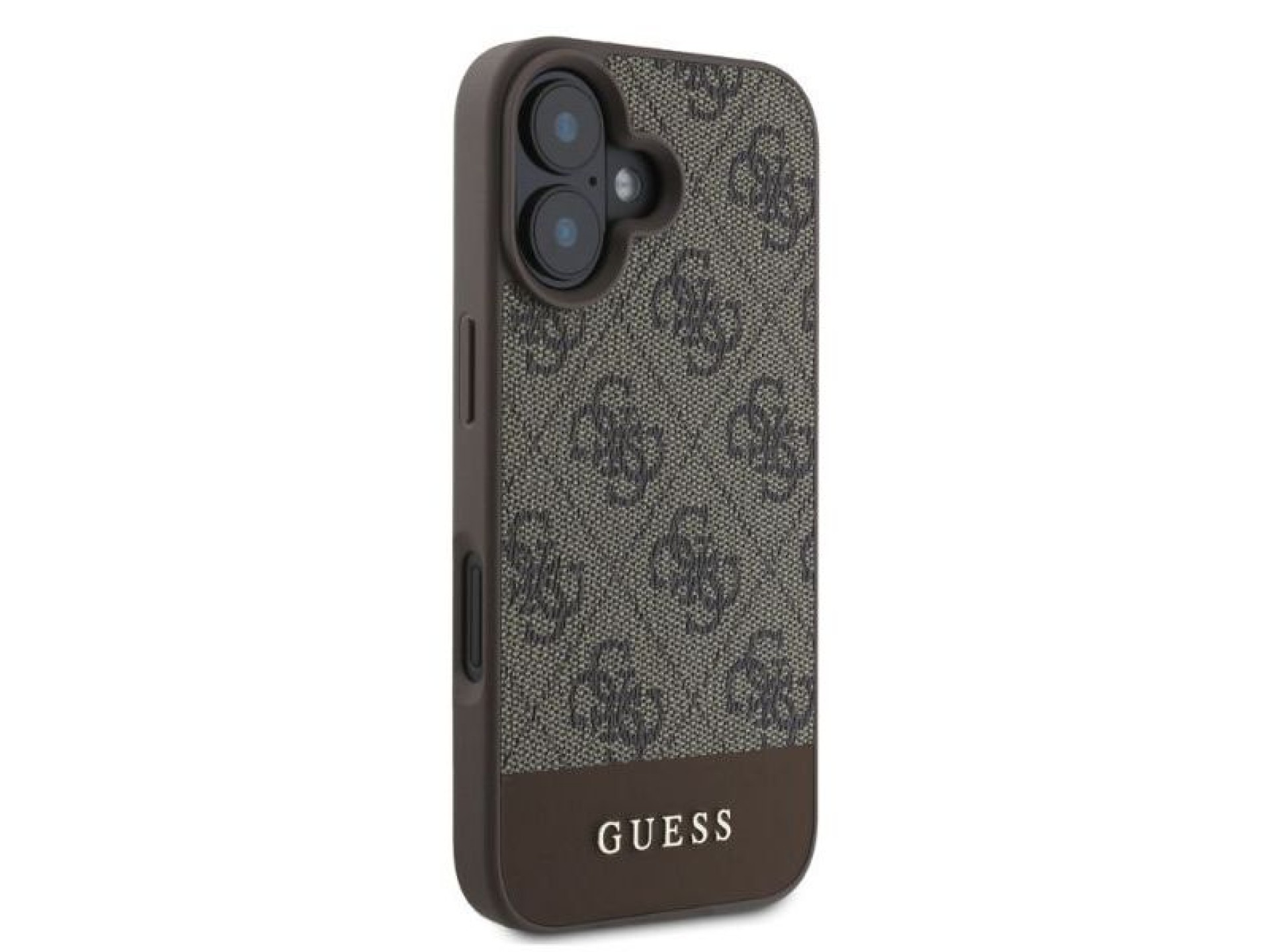 Capa Guess 4G com Listra Inferior para iPhone 16 - Marrom