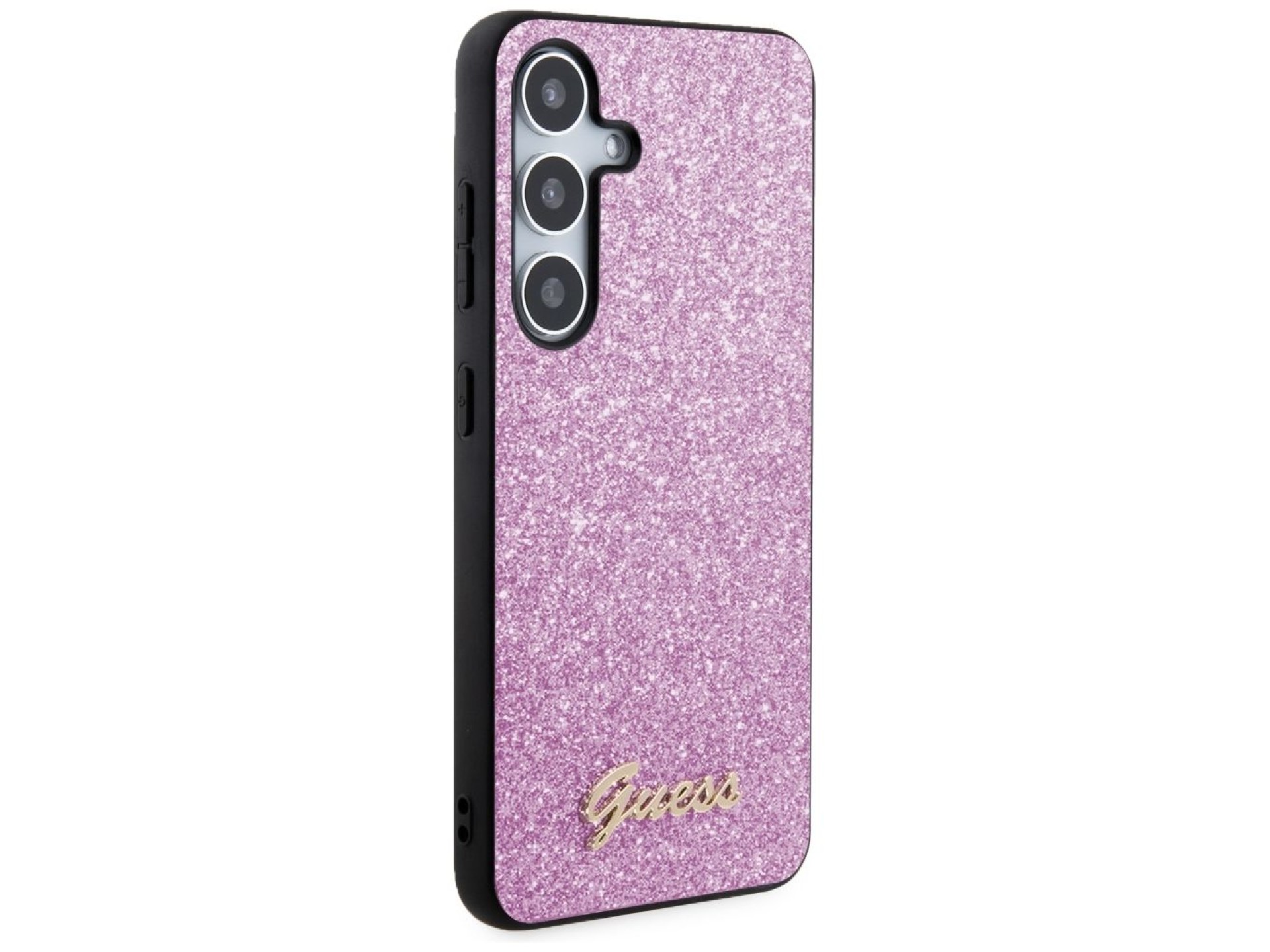 Funda Guess Glitter Script para Samsung Galaxy S24+ - morado
