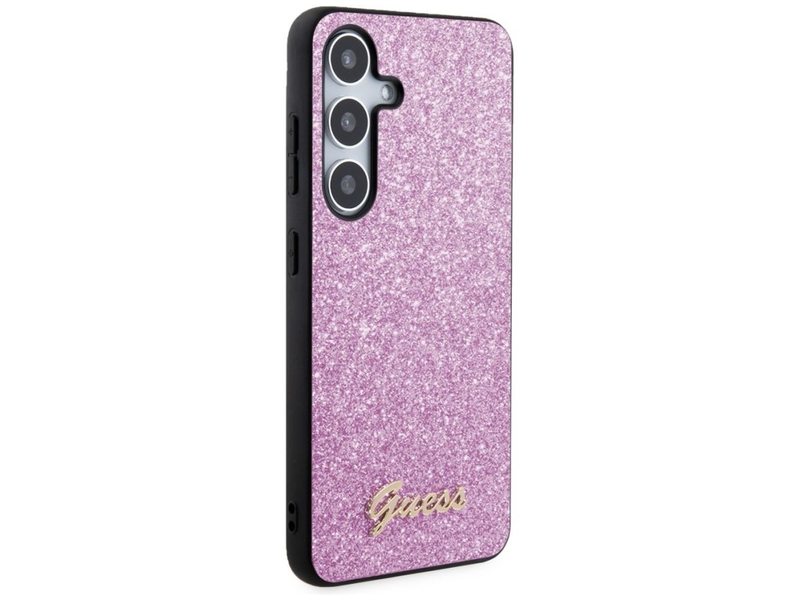 Funda Guess Glitter Script para Samsung Galaxy S24+ - morado